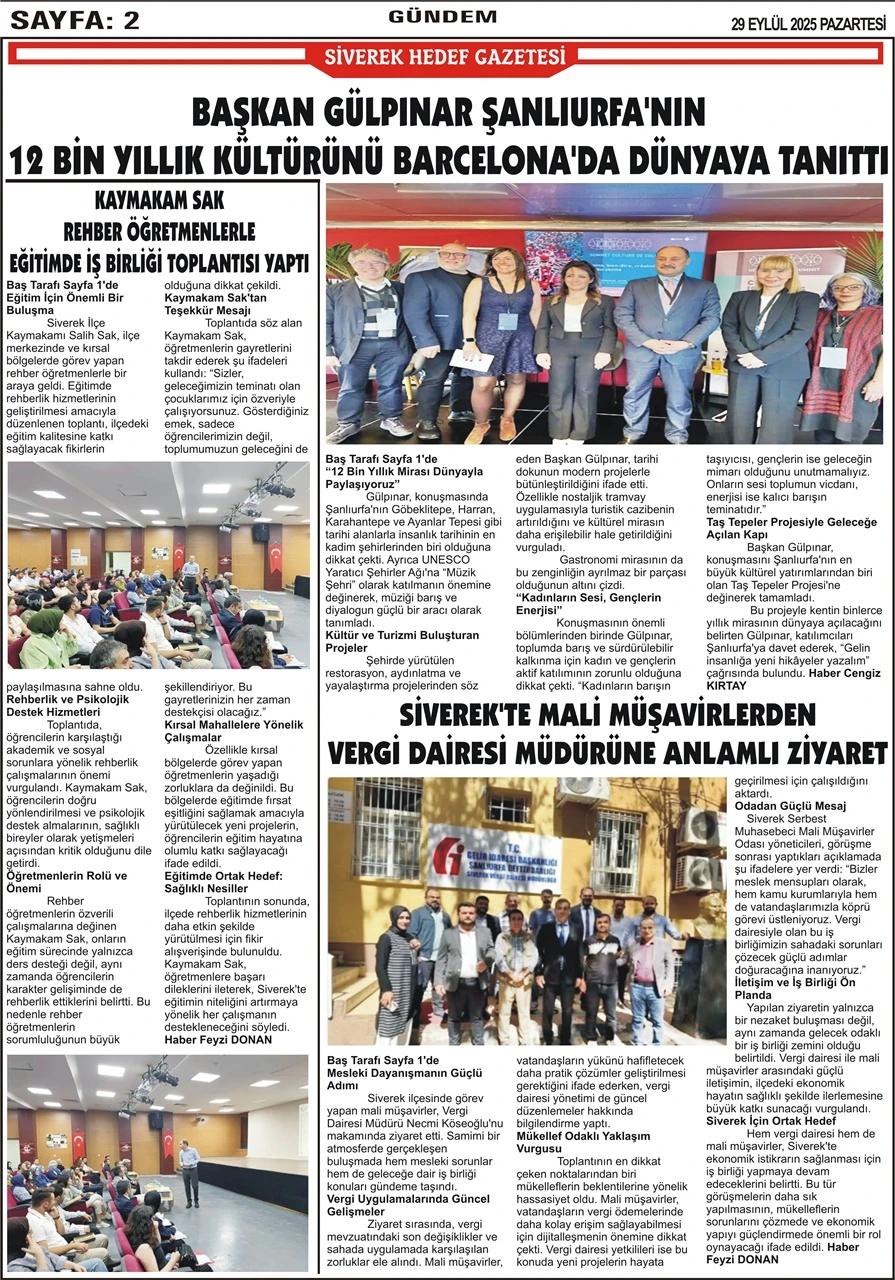29.092025 Tarihli Gazetemiz