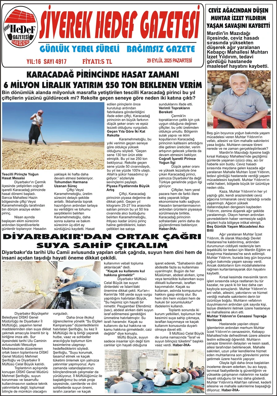 29.092025 Tarihli Gazetemiz