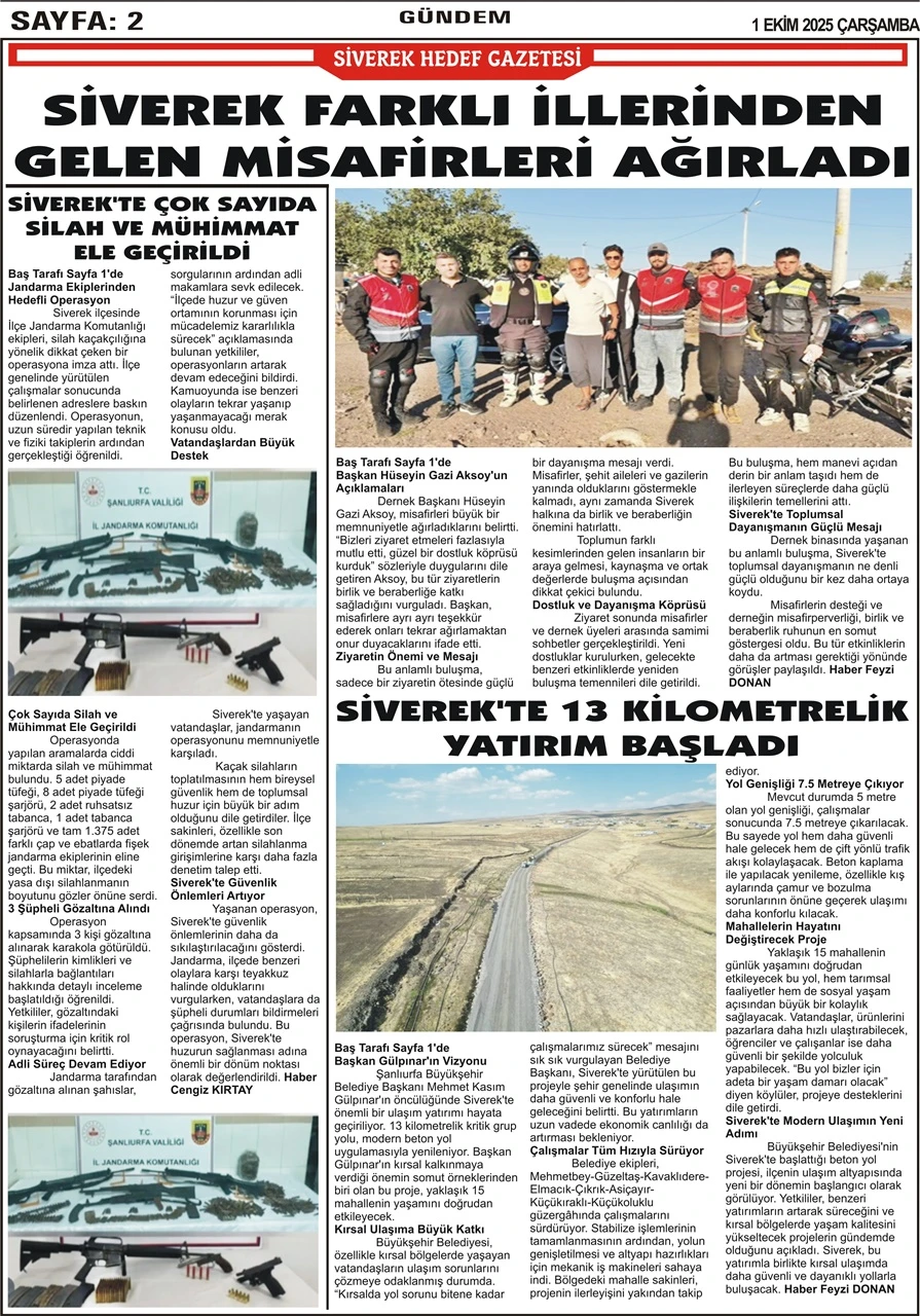 1.10.2025 Tarihli Gazetemiz