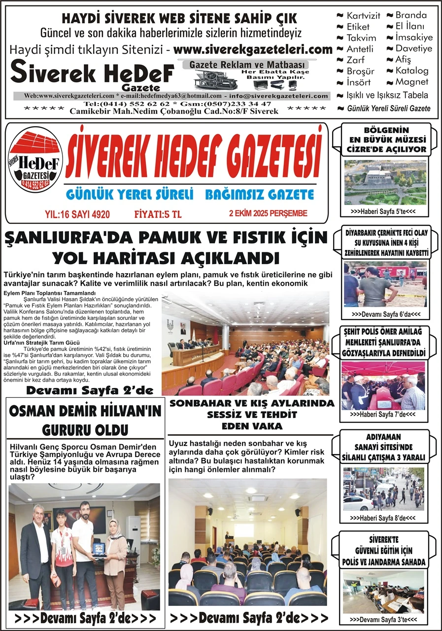 2.10.2025 Tarihli Gazetemiz