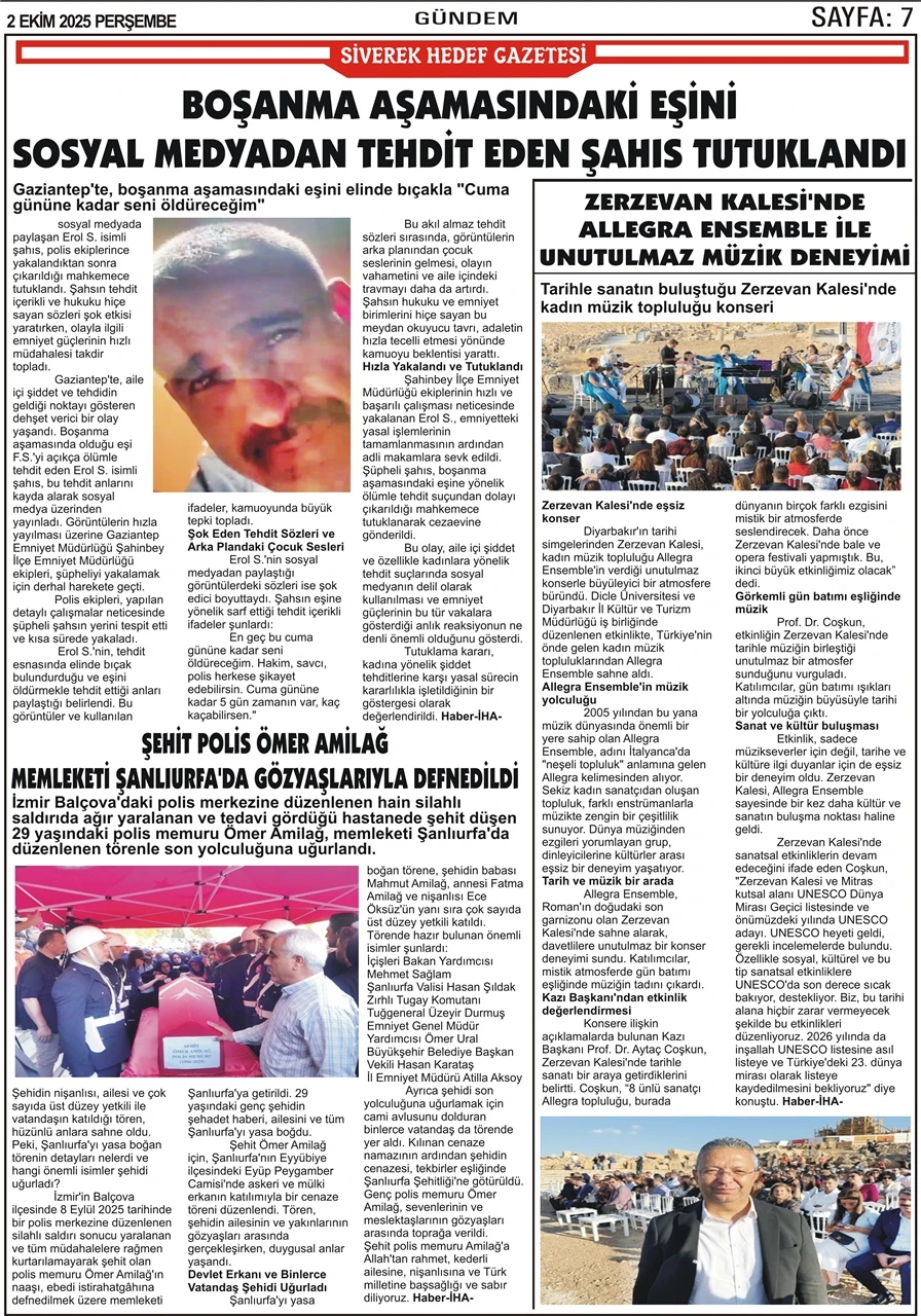 2.10.2025 Tarihli Gazetemiz