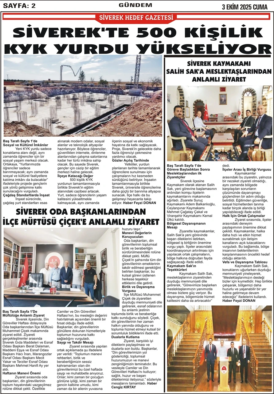 3.10.2025 Tarihli Gazetemiz