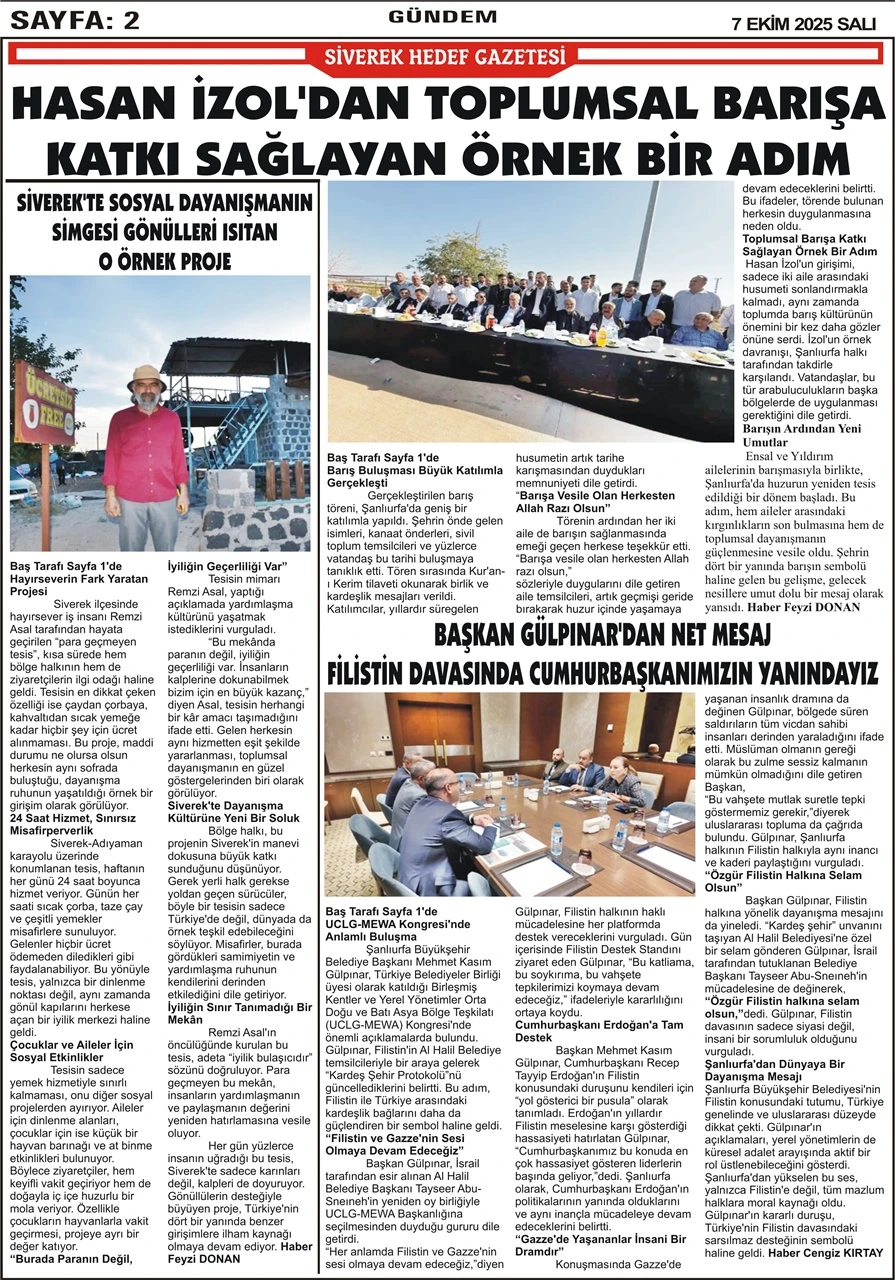 7.10.2025 Tarihli Gazetemiz