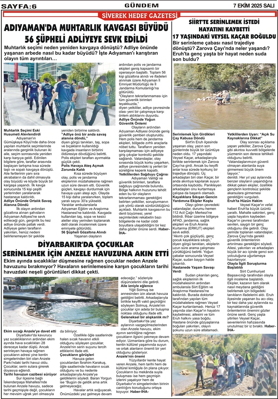 7.10.2025 Tarihli Gazetemiz