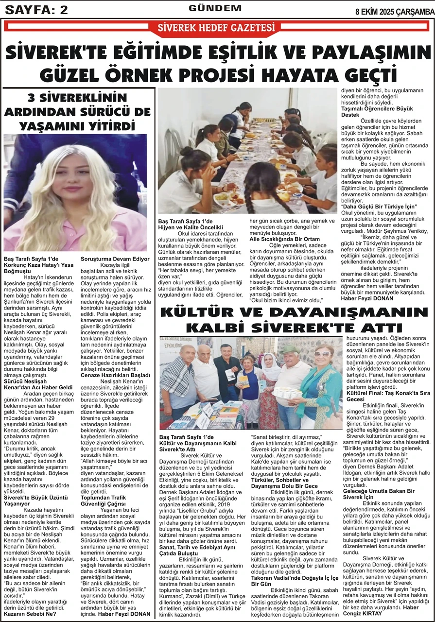 8.10.2025 Tarihli Gazetemiz