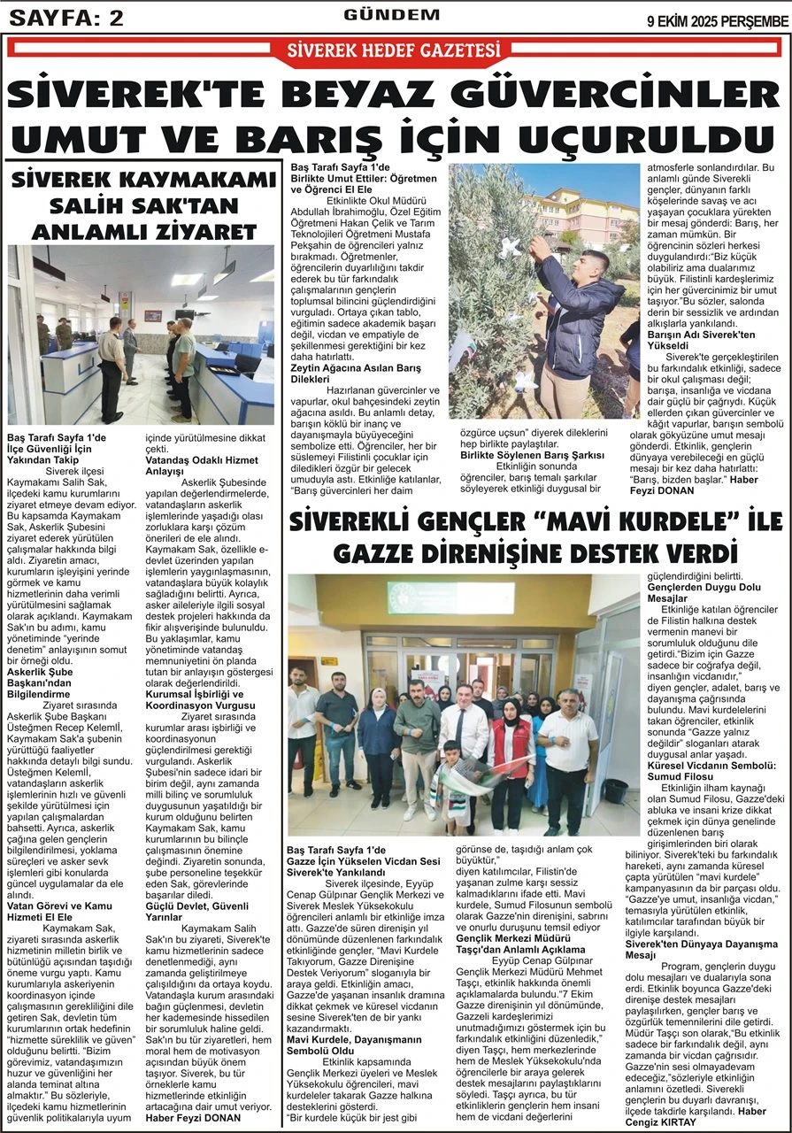 9.10.2025 Tarihli Gazetemiz