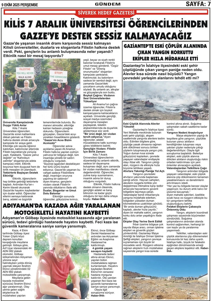 9.10.2025 Tarihli Gazetemiz