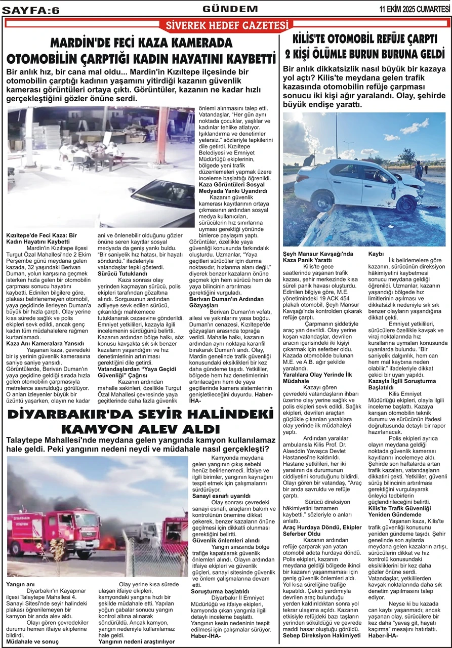11.10.2025 Tarihli Gazetemiz