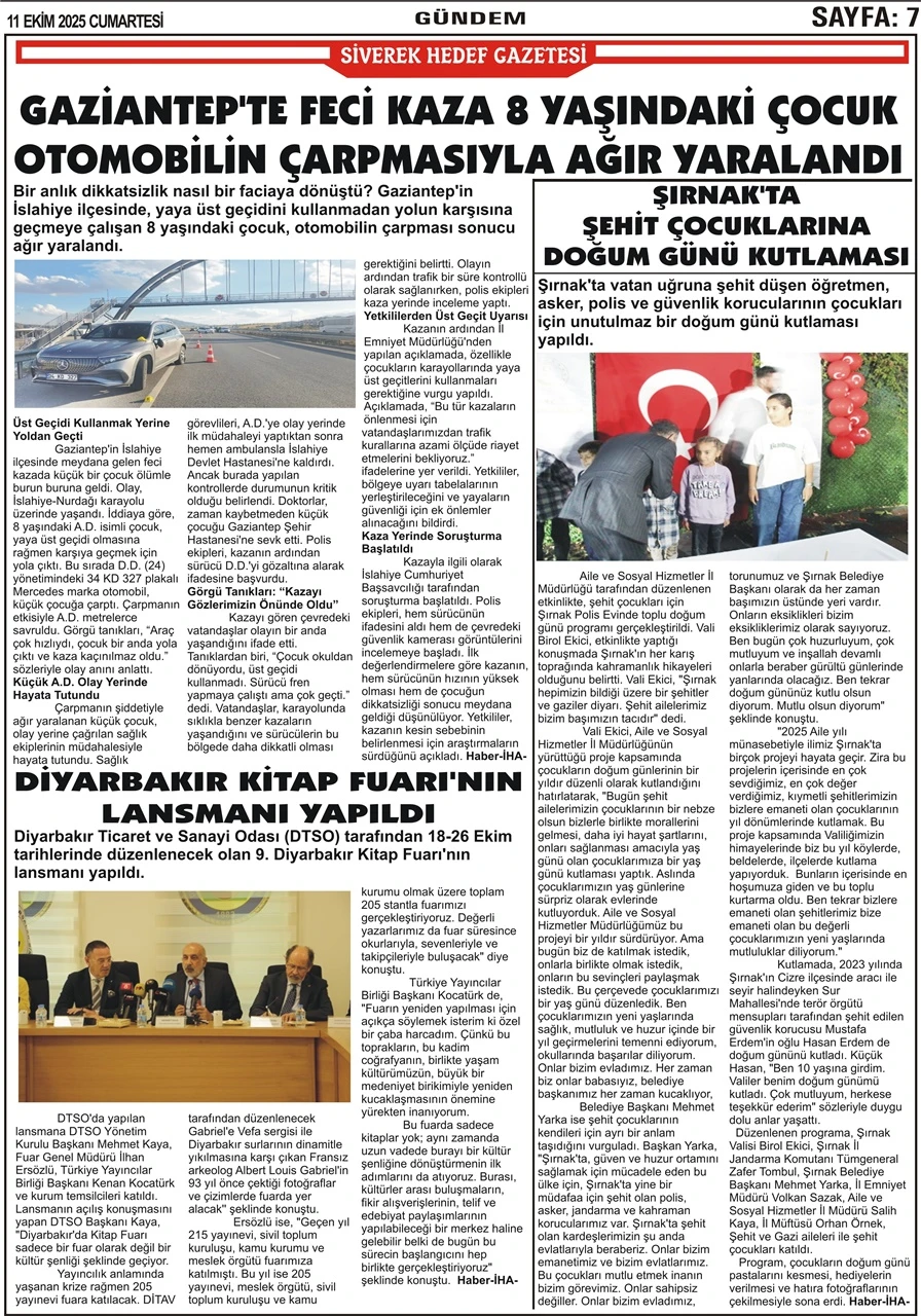 11.10.2025 Tarihli Gazetemiz