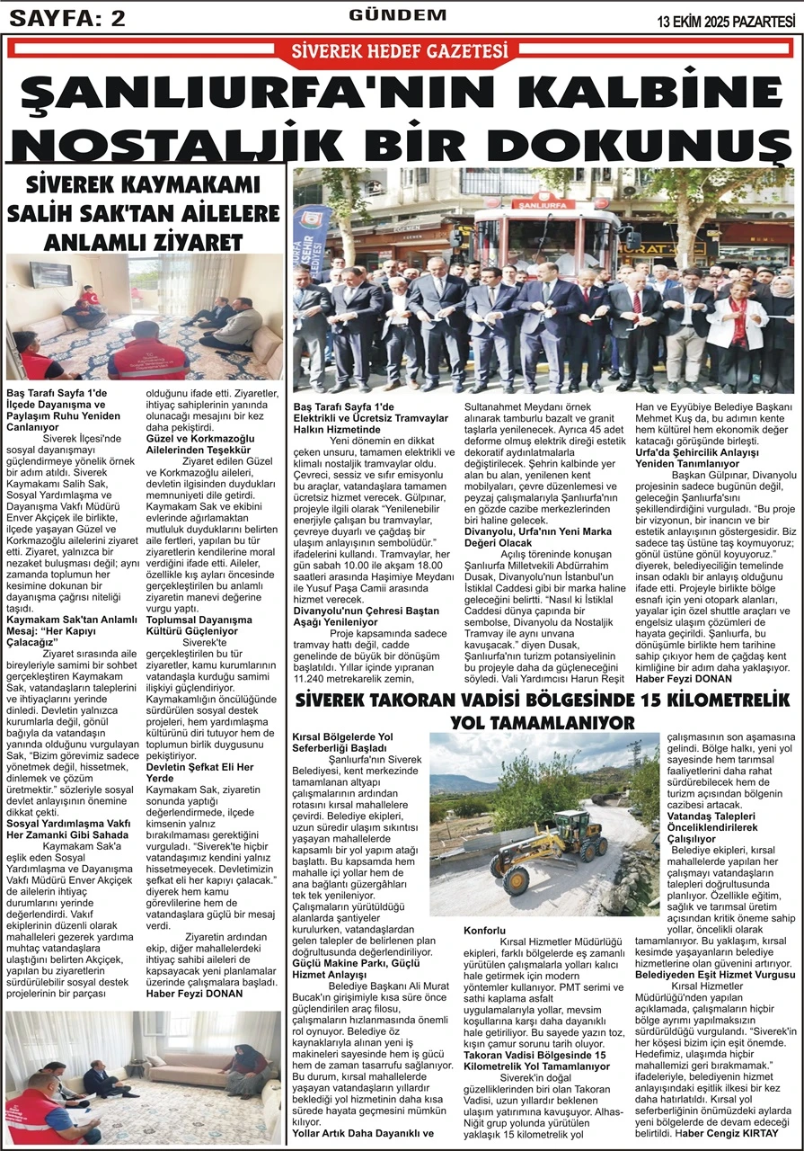 13.10.2025 Tarihli Gazetemiz