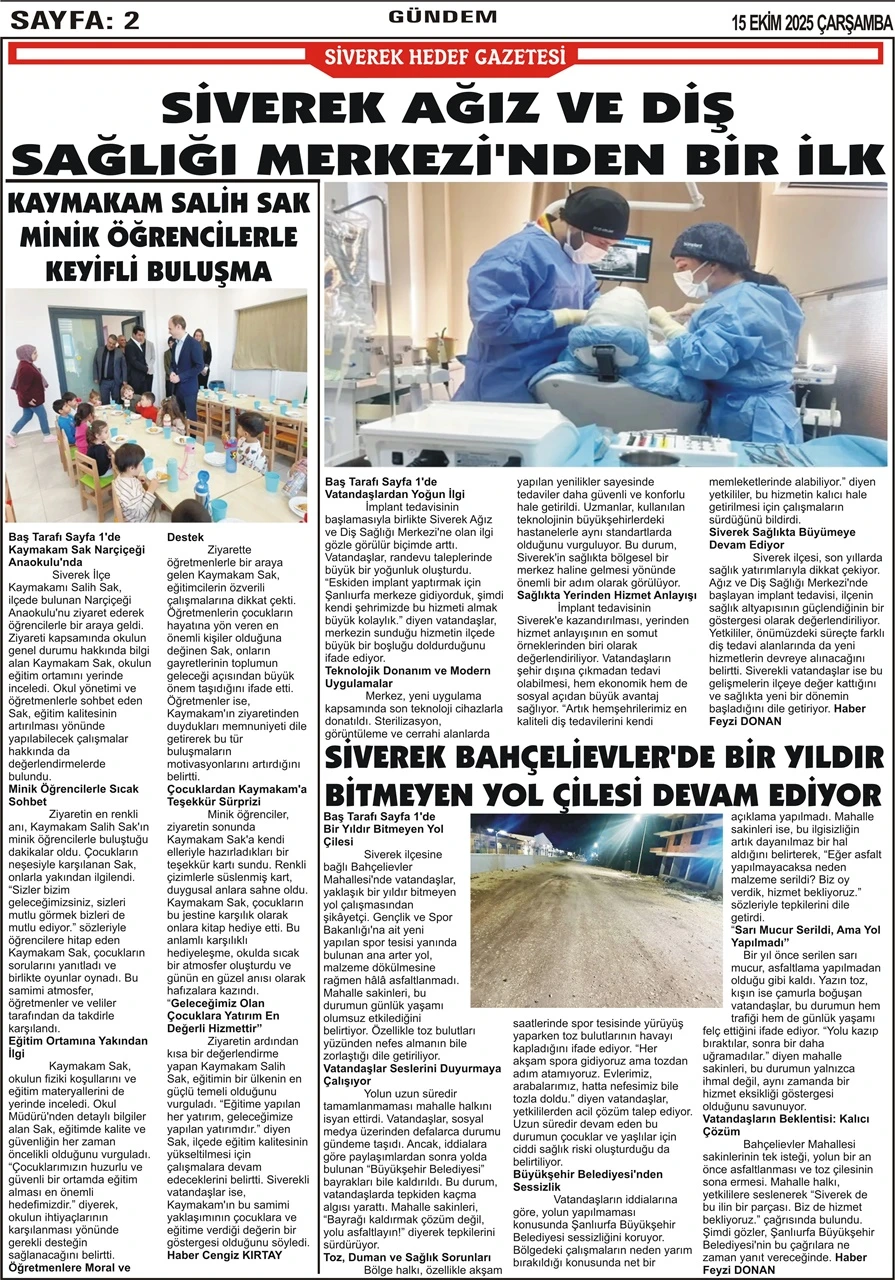15.10.2025 Tarihli Gazetemiz