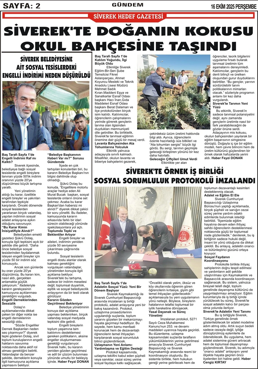 16.10.2025 Tarihli Gazetemiz
