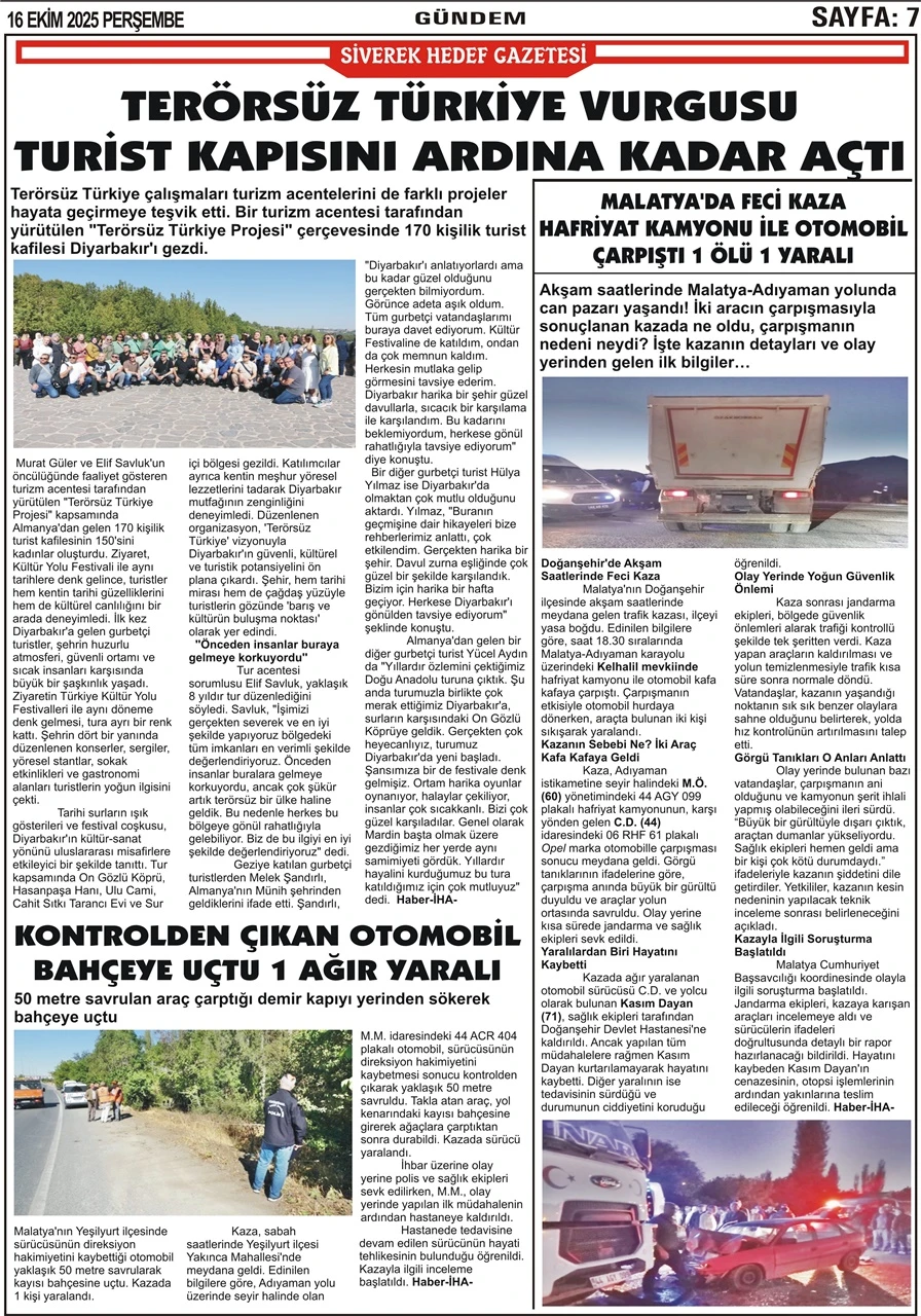 16.10.2025 Tarihli Gazetemiz
