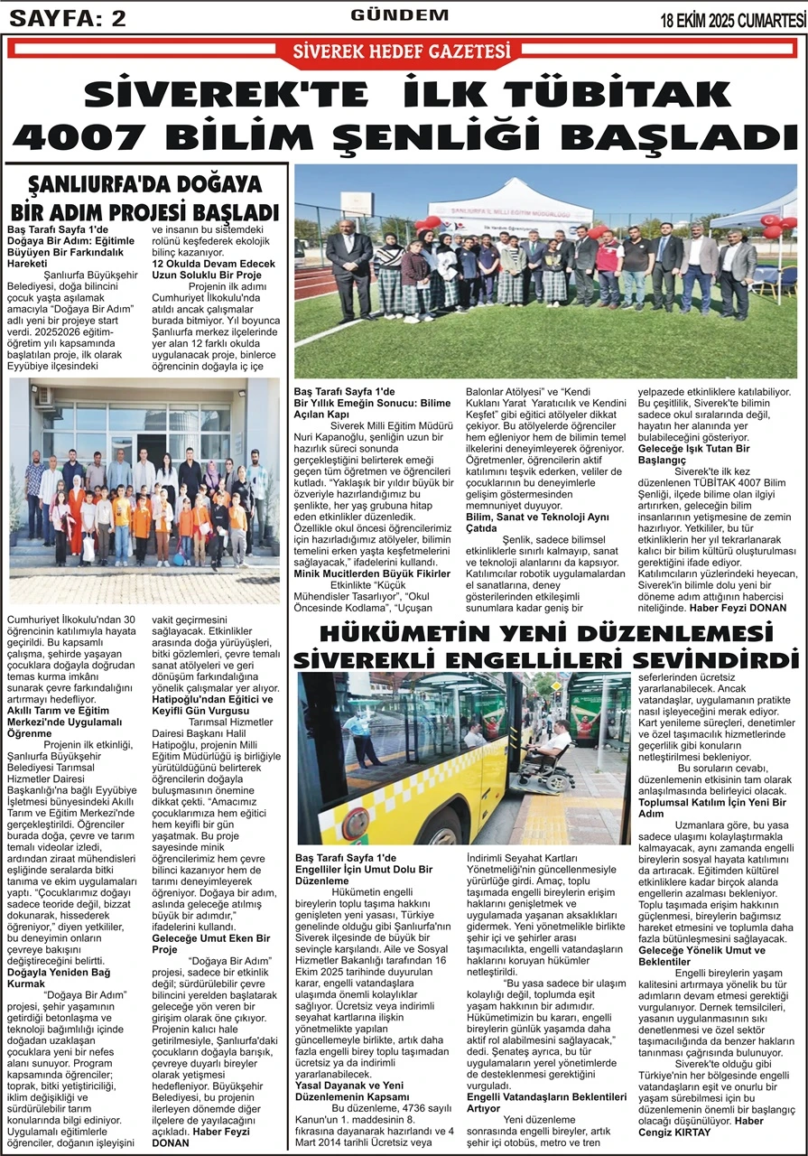 18.10.2025 Tarihli Gazetemiz