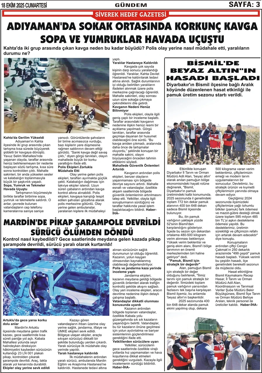 18.10.2025 Tarihli Gazetemiz
