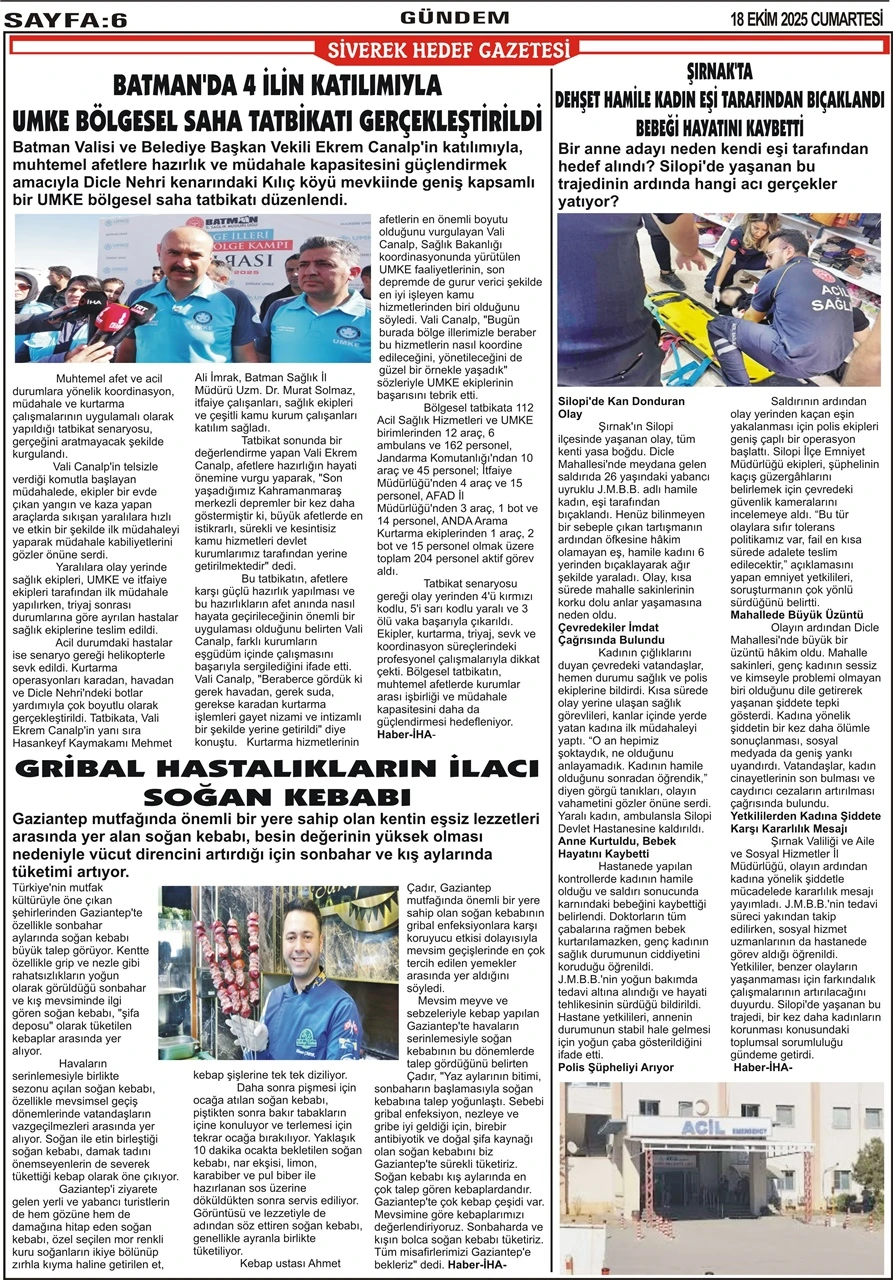18.10.2025 Tarihli Gazetemiz