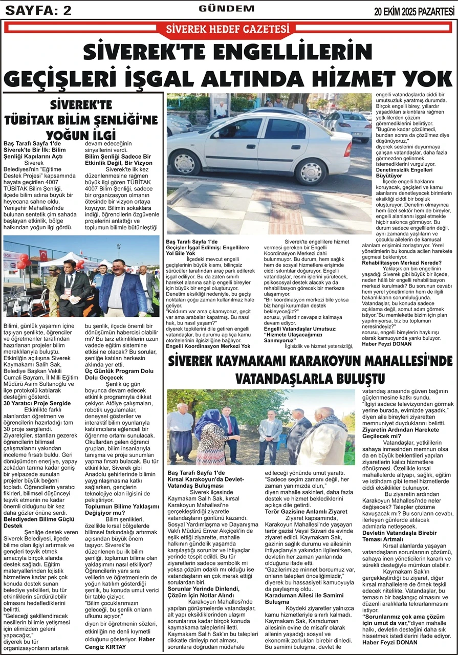 20.10.2025 Tarihli Gazetemiz