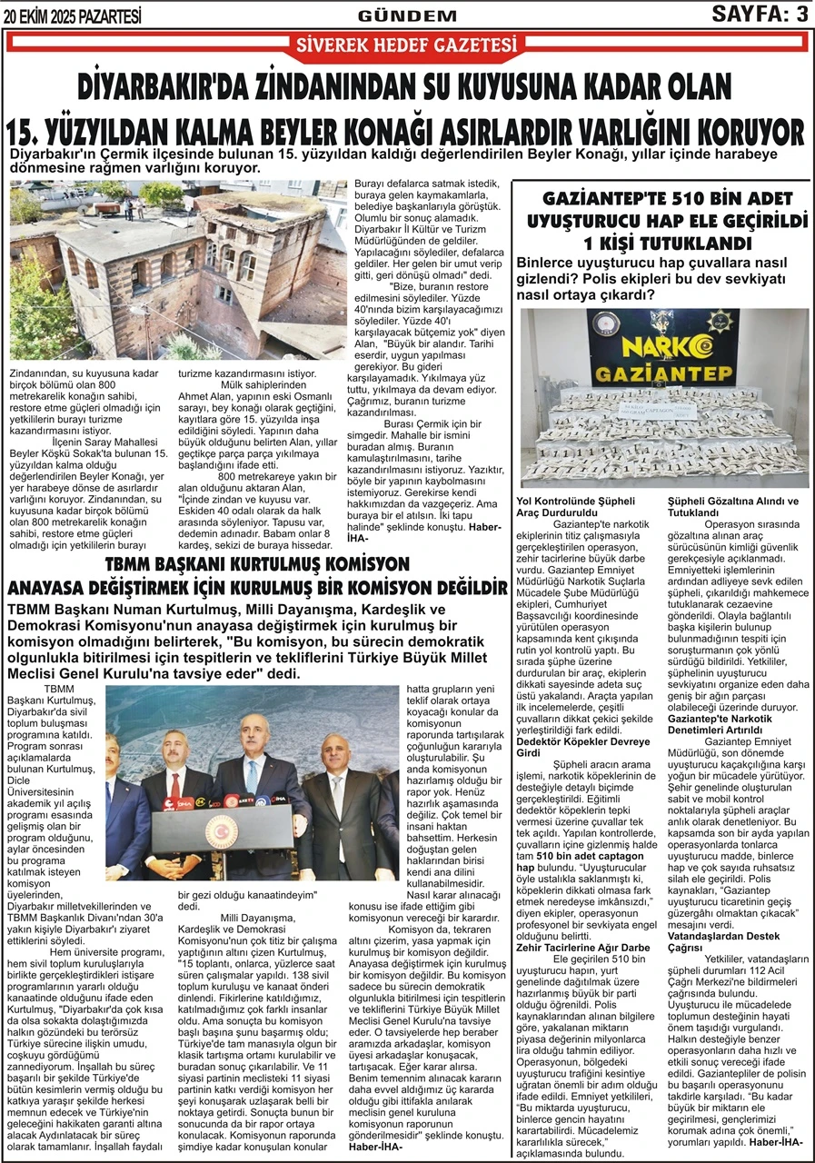 20.10.2025 Tarihli Gazetemiz