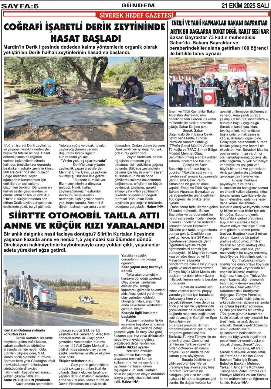 21.10.2025 Tarihli Gazetemiz