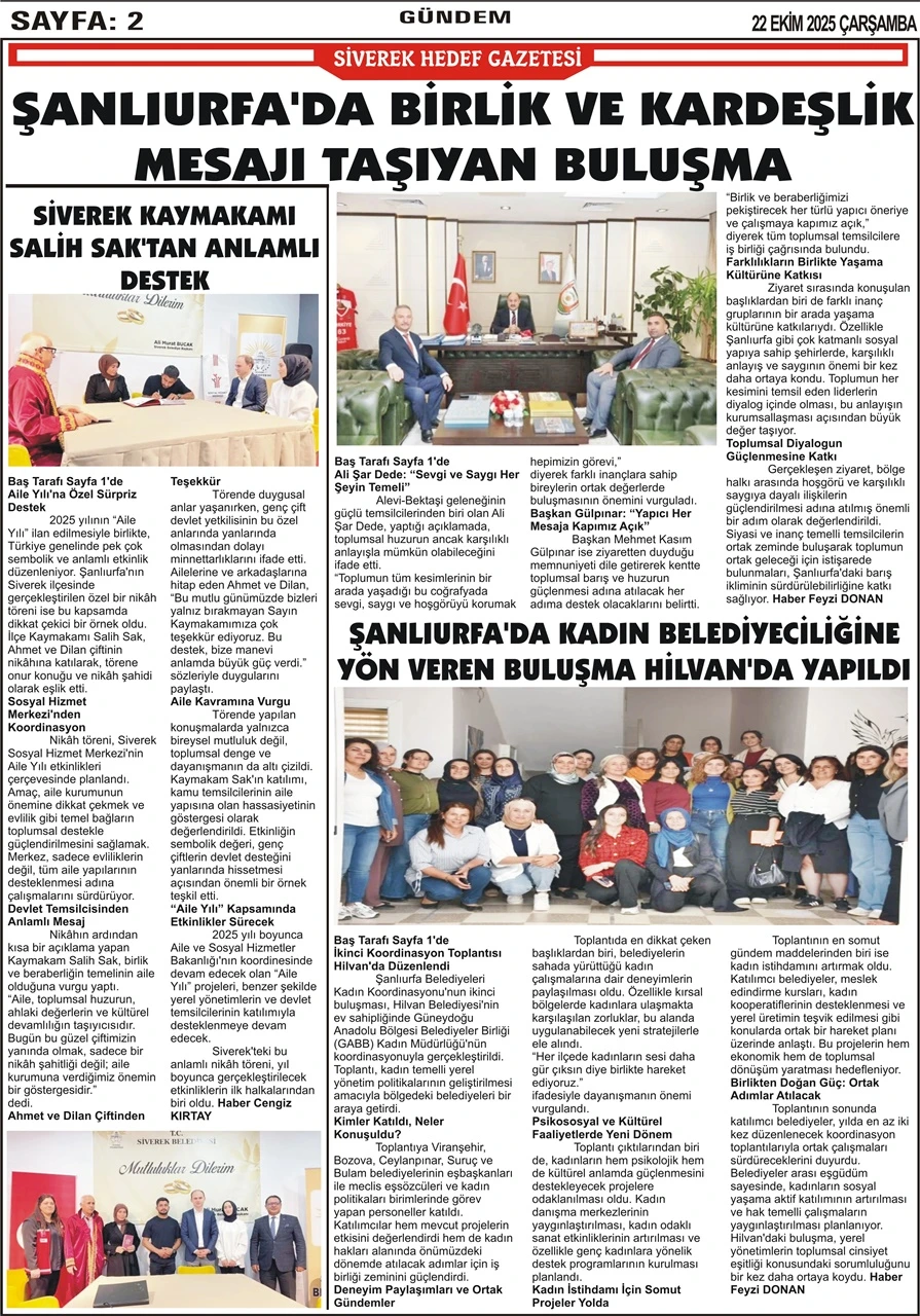 22.10.2025 Tarihli Gazetemiz
