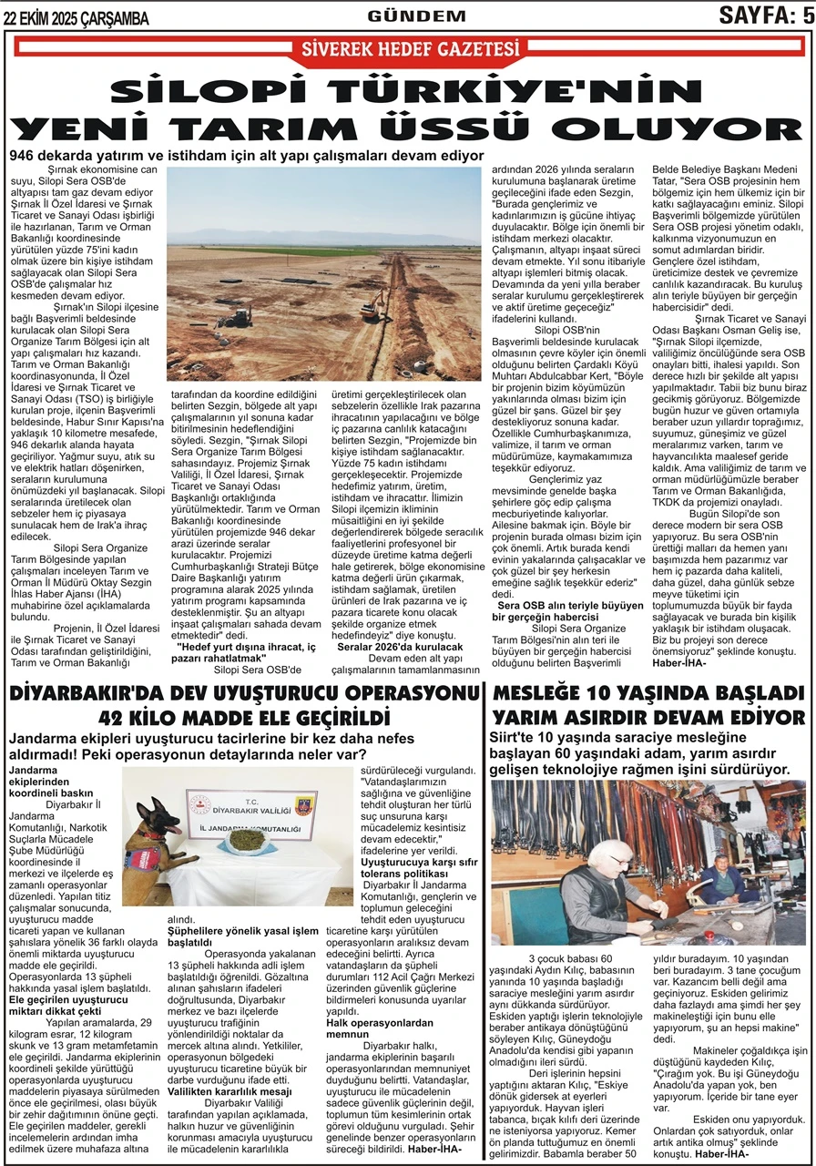 22.10.2025 Tarihli Gazetemiz