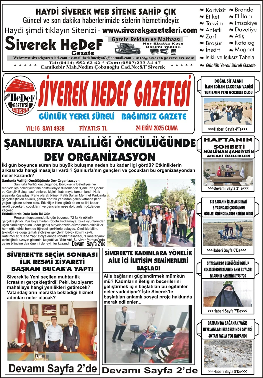24.10.2025 Tarihli Gazetemiz