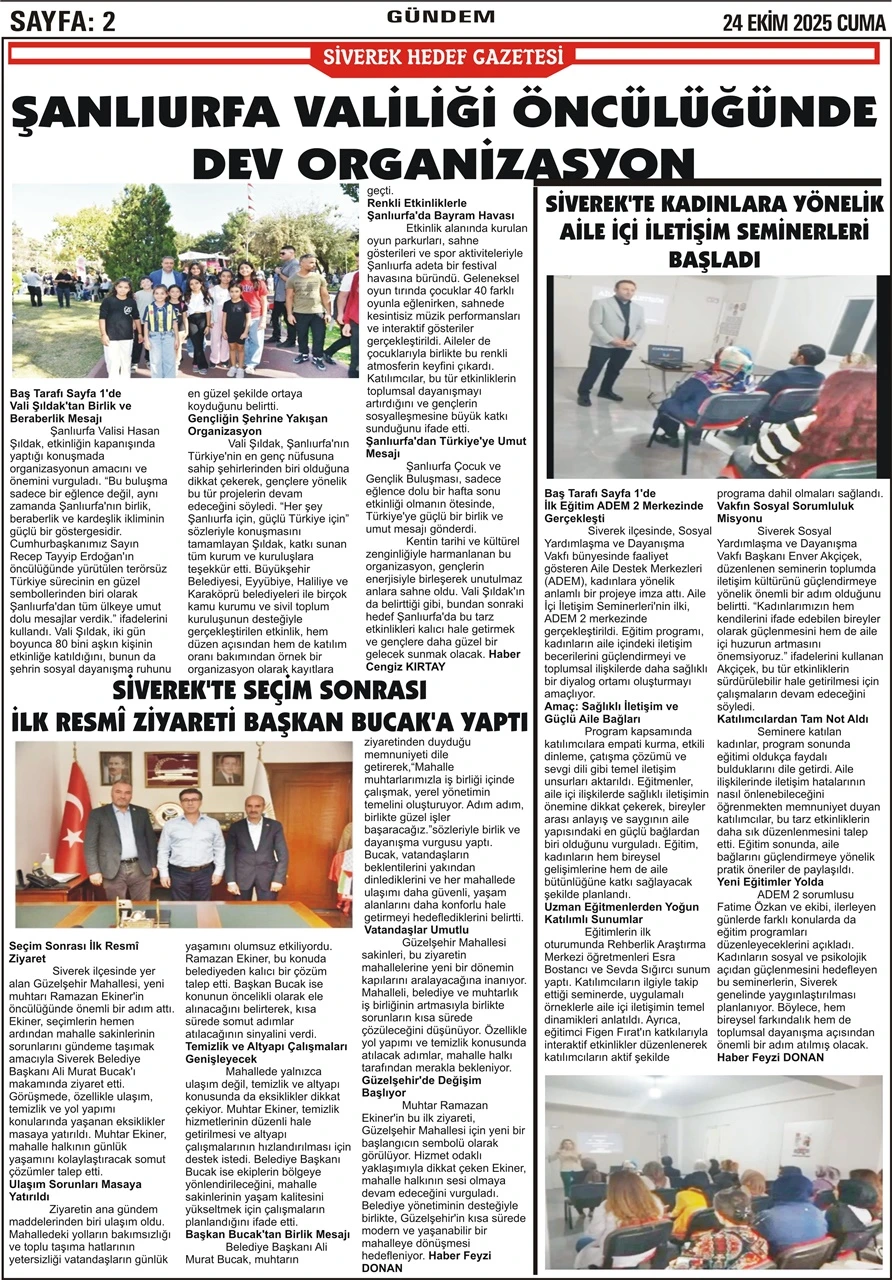 24.10.2025 Tarihli Gazetemiz