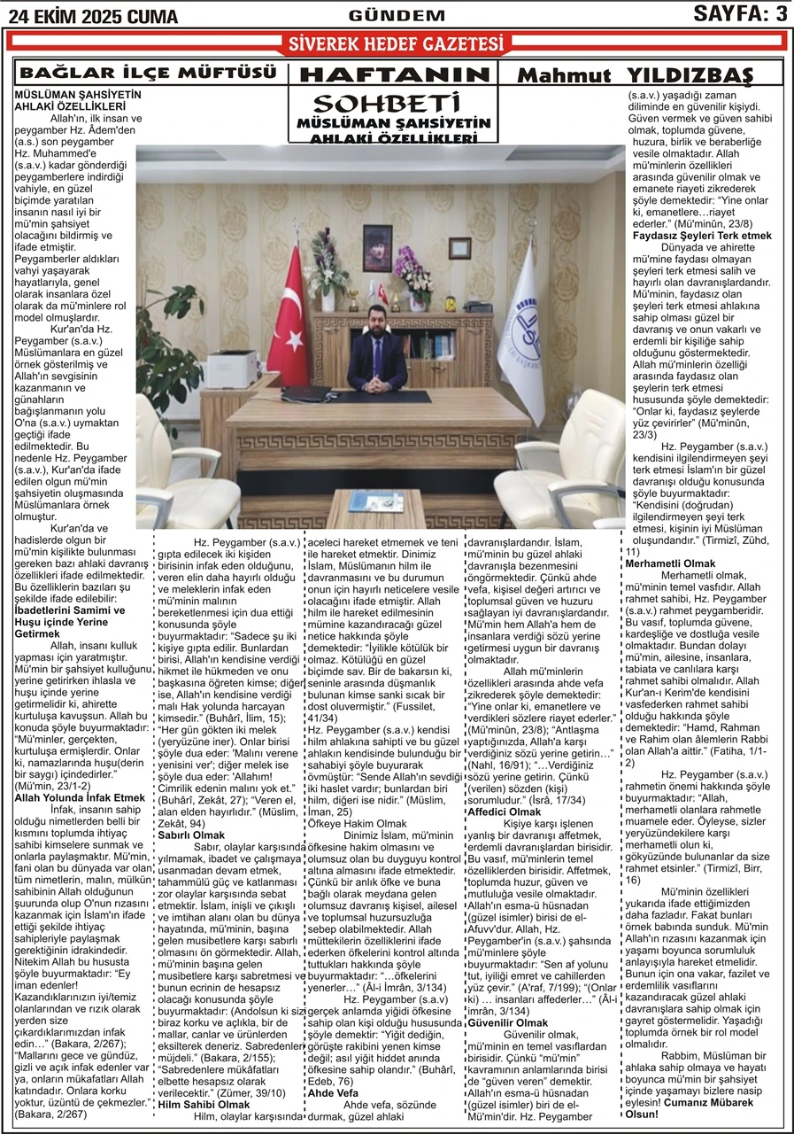 24.10.2025 Tarihli Gazetemiz