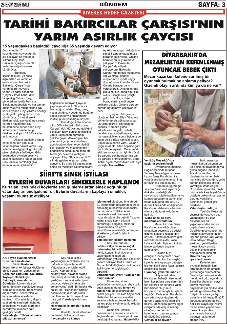 28.10.2025 Tarihli Gazetemiz