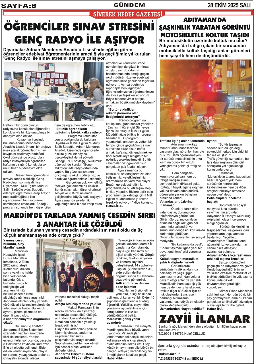 28.10.2025 Tarihli Gazetemiz