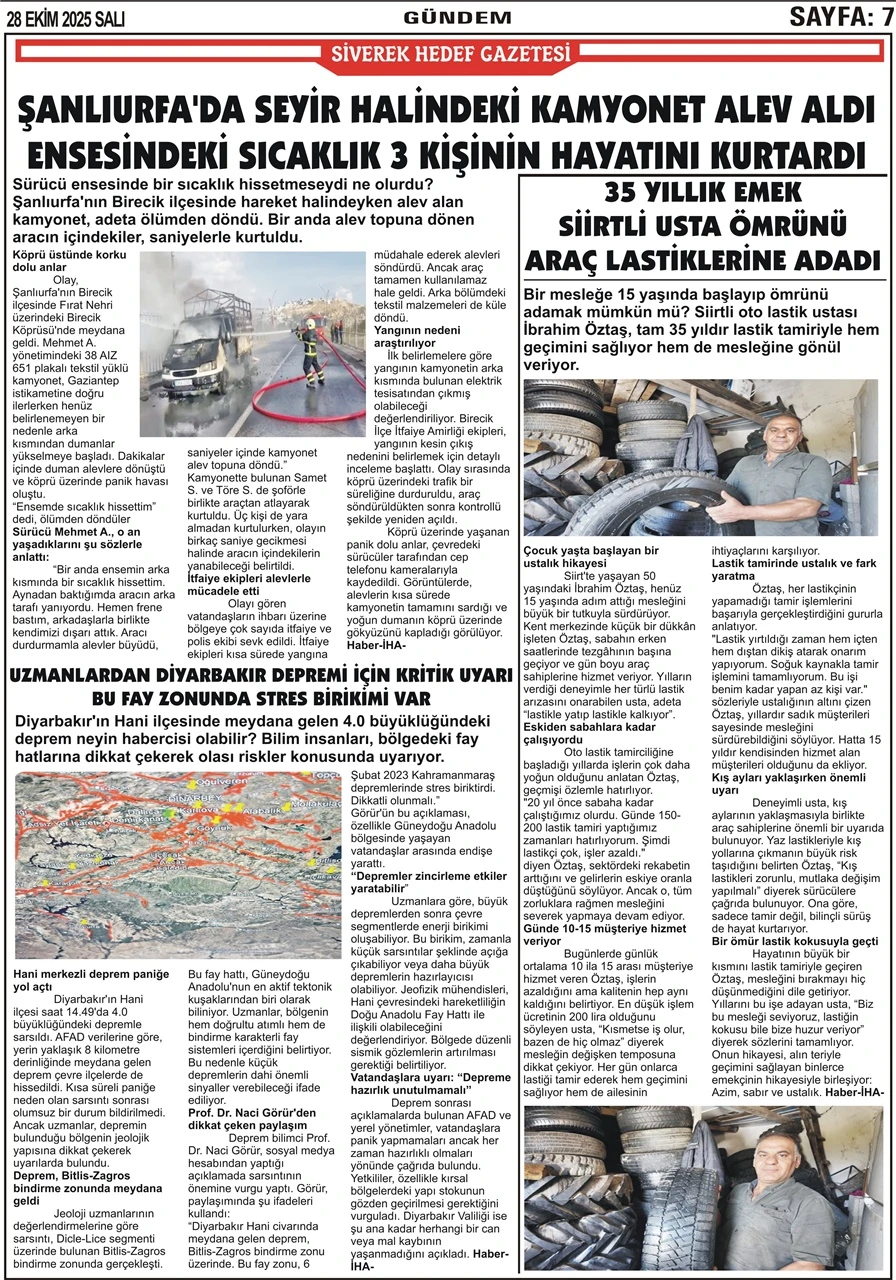 28.10.2025 Tarihli Gazetemiz