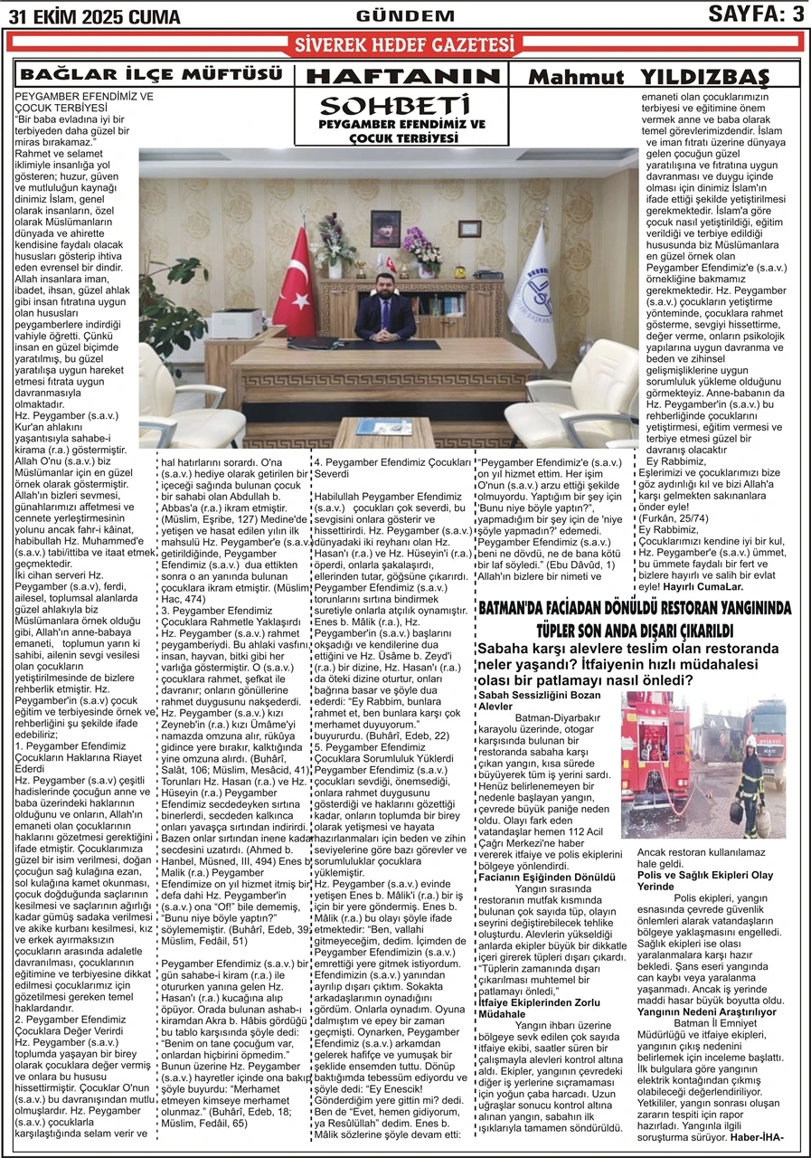 31.10.2025 Tarihli Gazetemiz