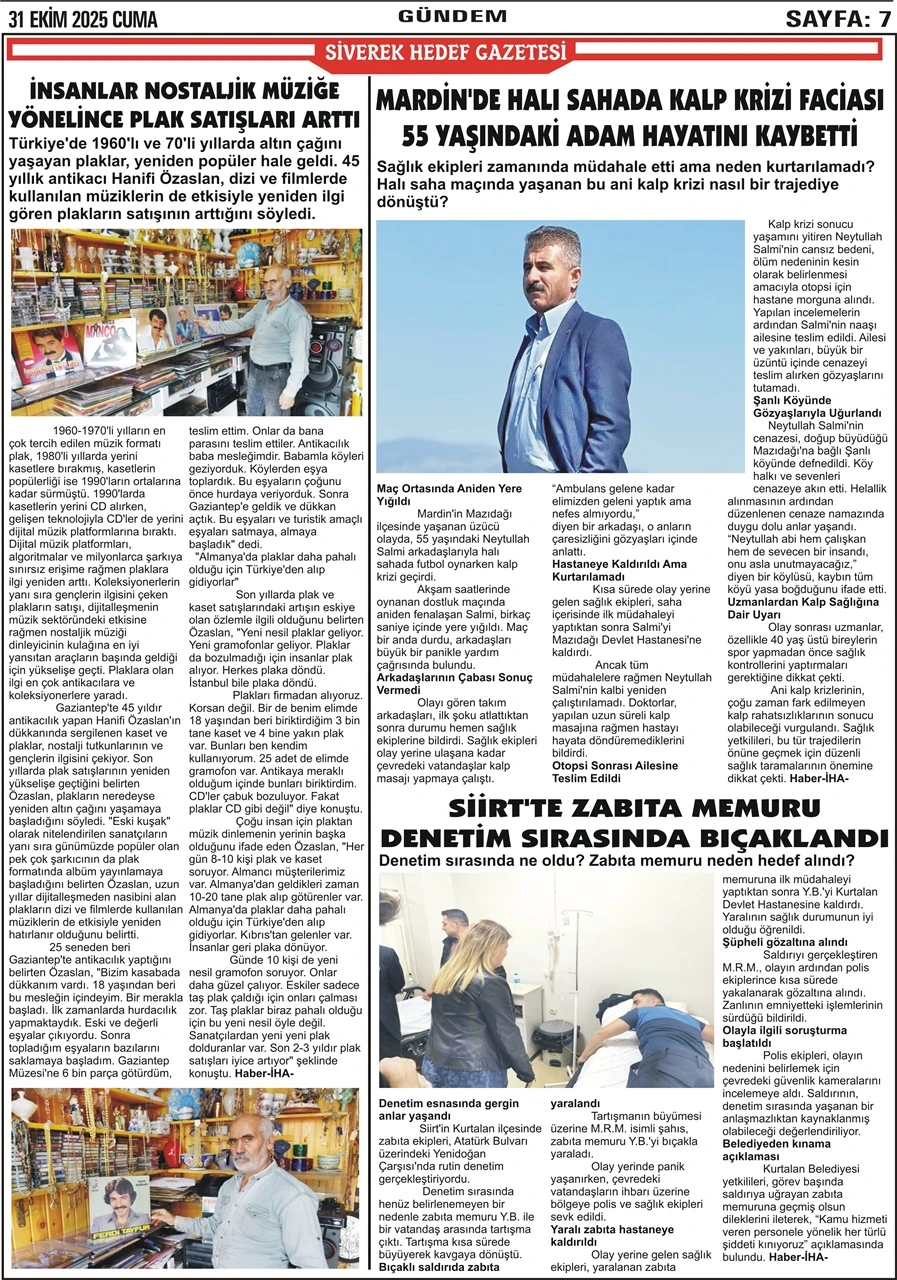 31.10.2025 Tarihli Gazetemiz