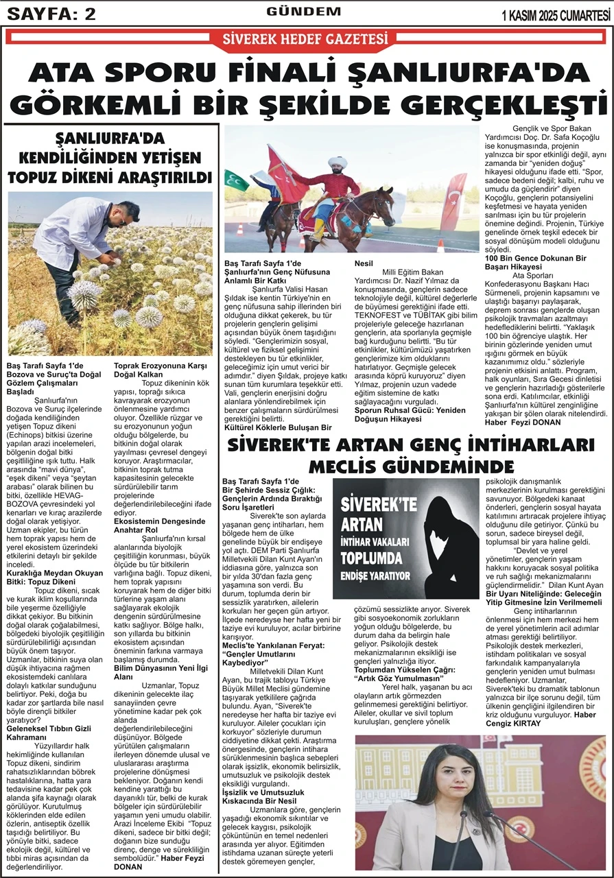 1.11.2025 Tarihli Gazetemiz