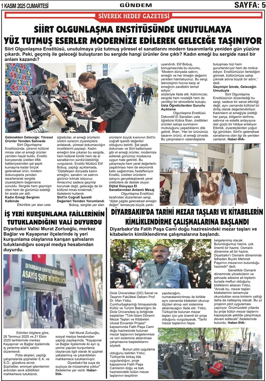 1.11.2025 Tarihli Gazetemiz