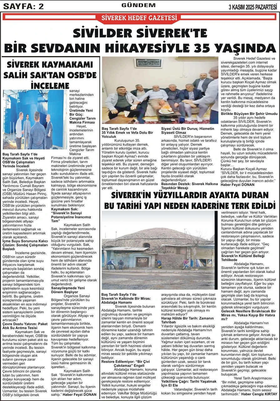 03.11.2025 Tarihli Gazetemiz