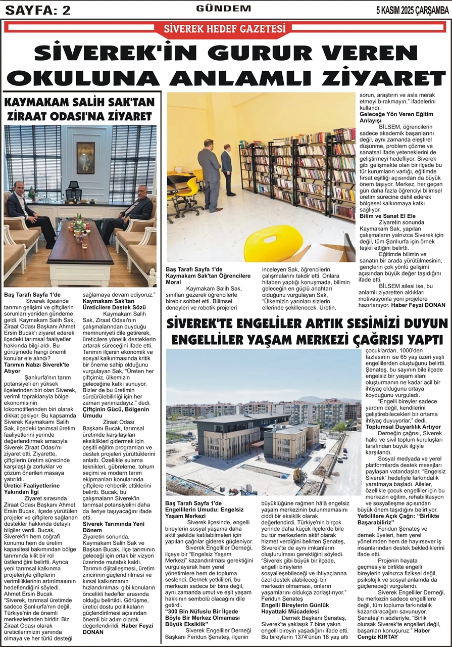 05.11.2025 Tarihli Gazetemiz