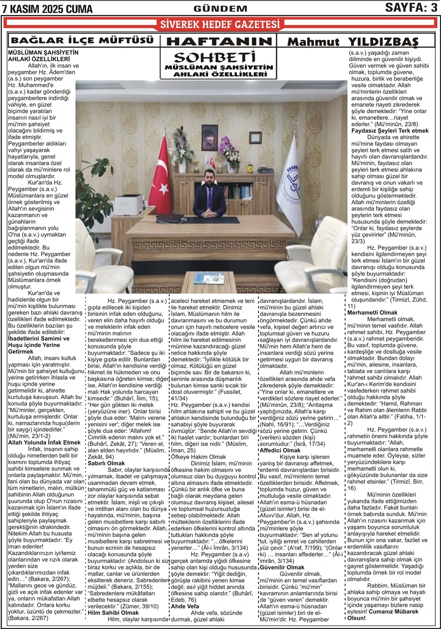 07.11.2025 Tarihli Gazetemiz