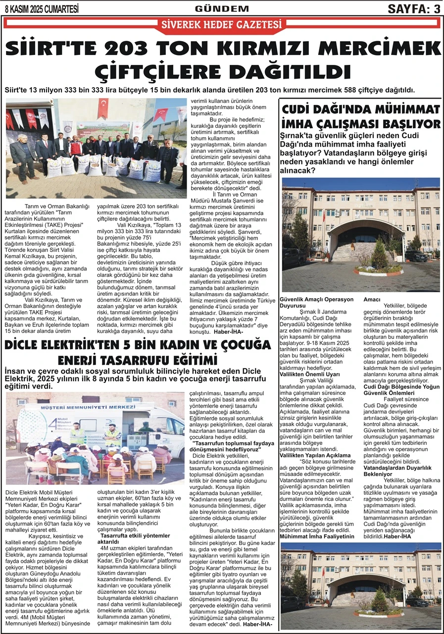 08.11.2025 Tarihli Gazetemiz