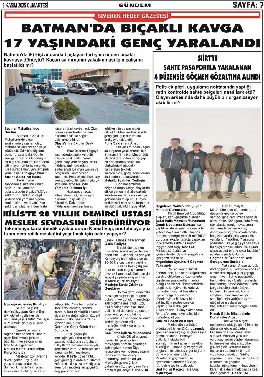 08.11.2025 Tarihli Gazetemiz
