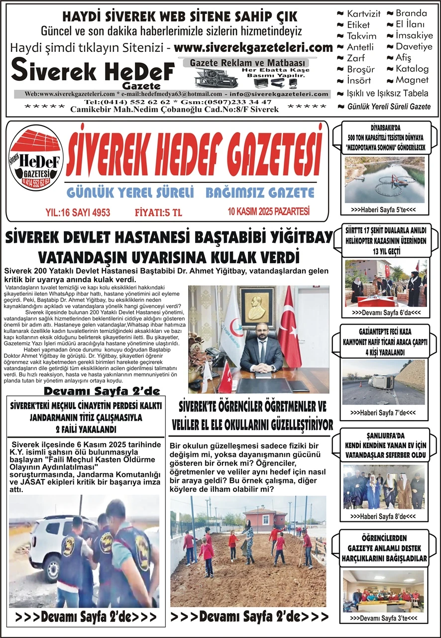 10.11.2025 Tarihli Gazetemiz