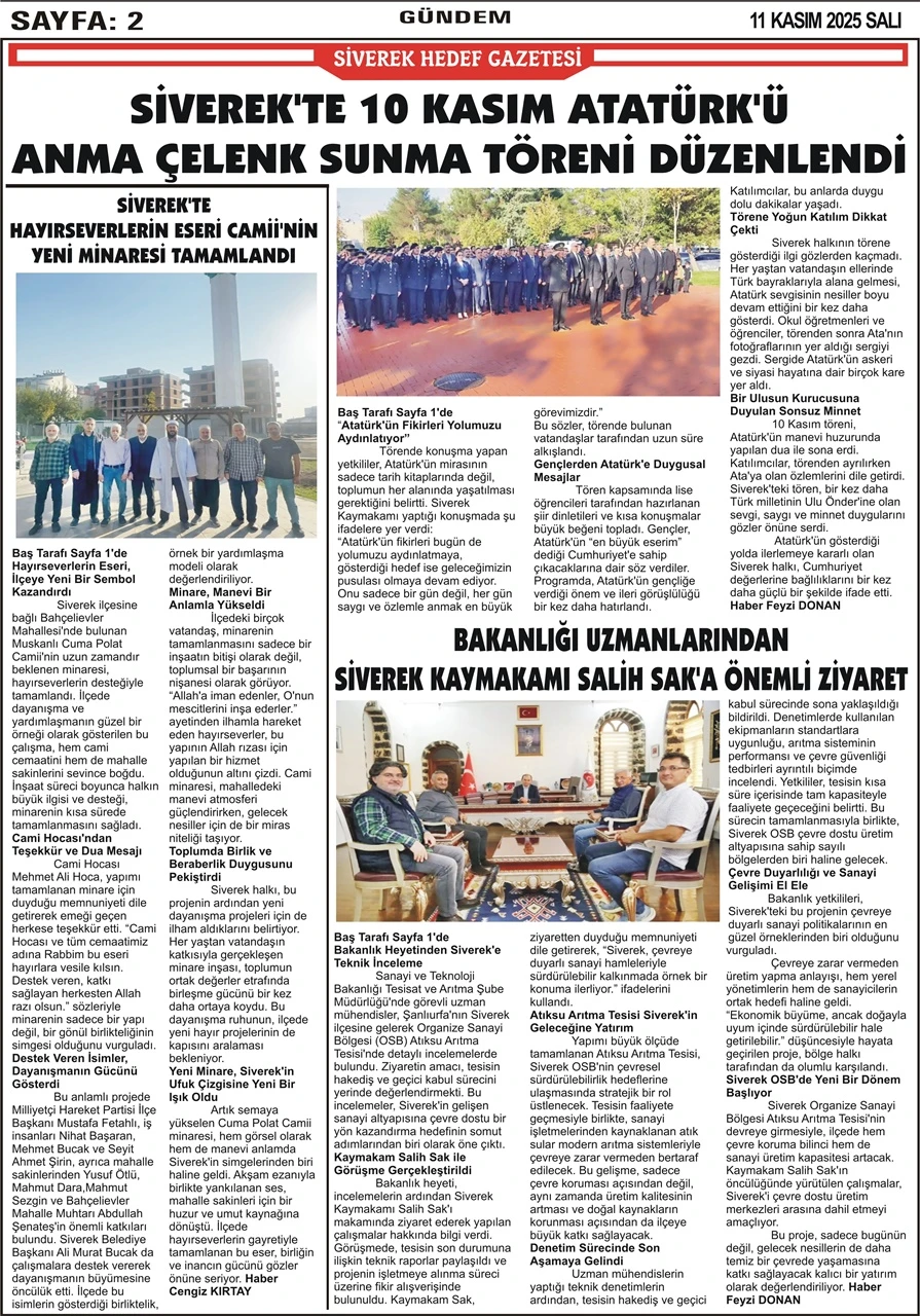 11.11.2025 Tarihli Gazetemiz