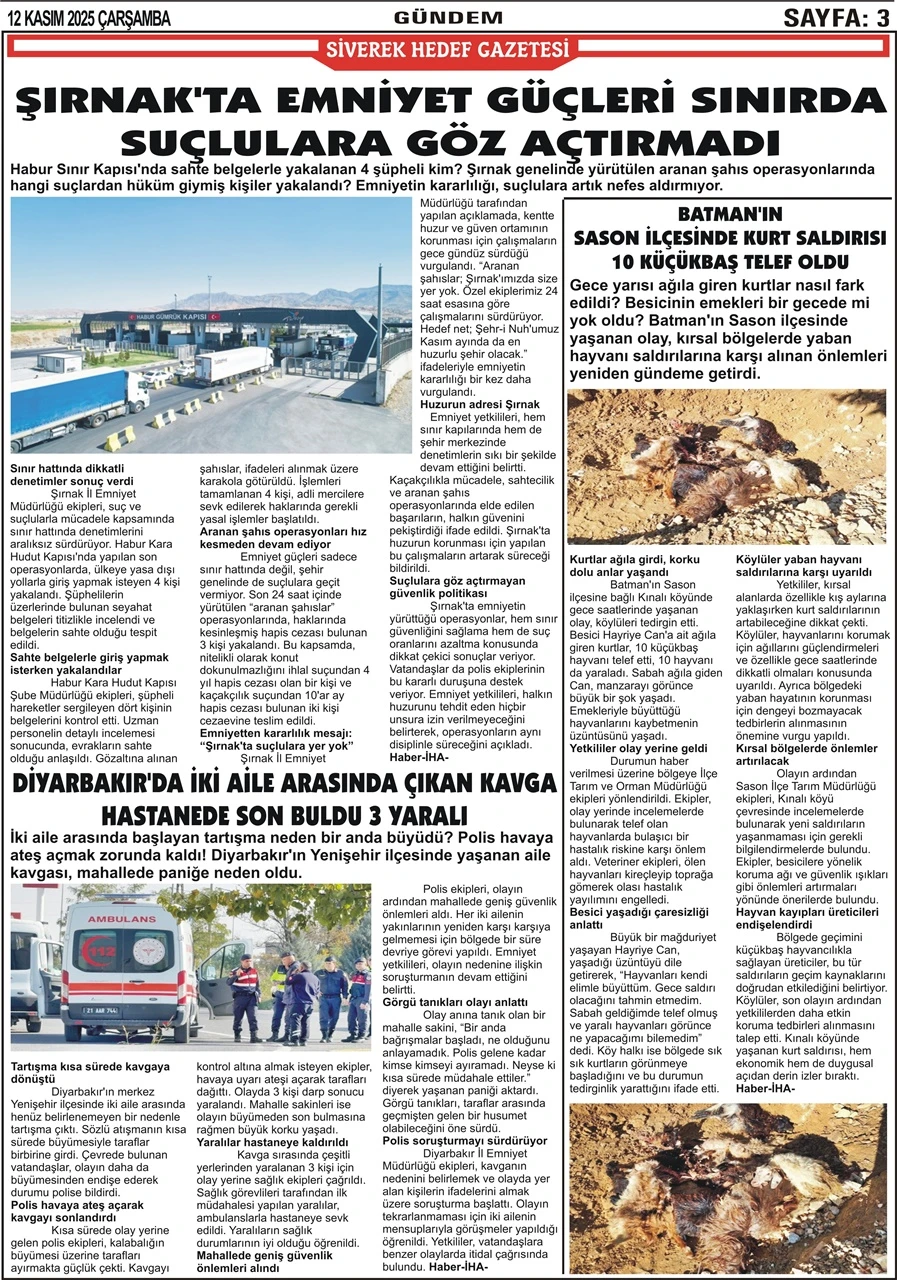 12.11.2025 Tarihli Gazetemiz