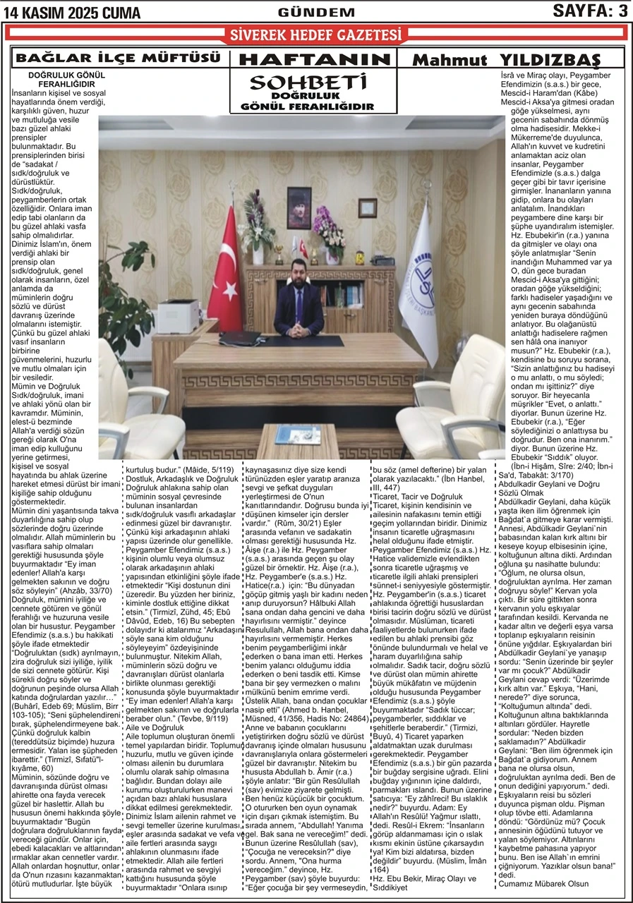 14.11.2025 Tarihli Gazetemiz