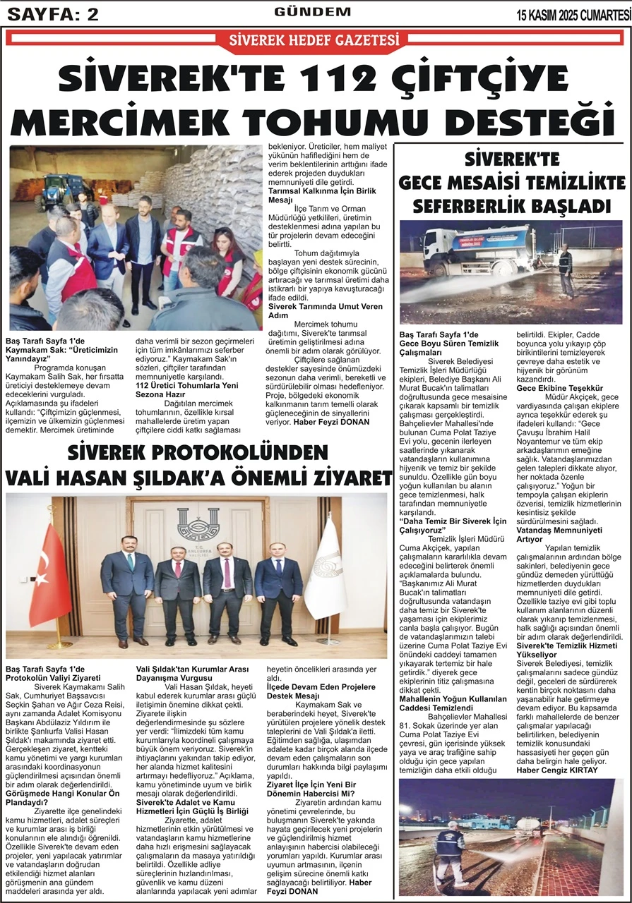 15.11.2025 Tarihli Gazetemiz