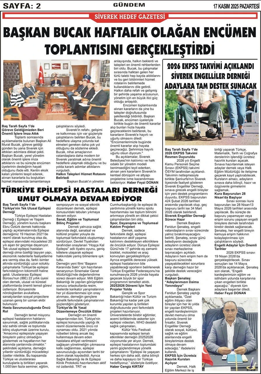 17.11.2025 Tarihli Gazetemiz