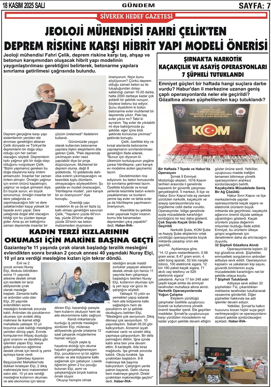 18.11.2025 Tarihli Gazetemiz