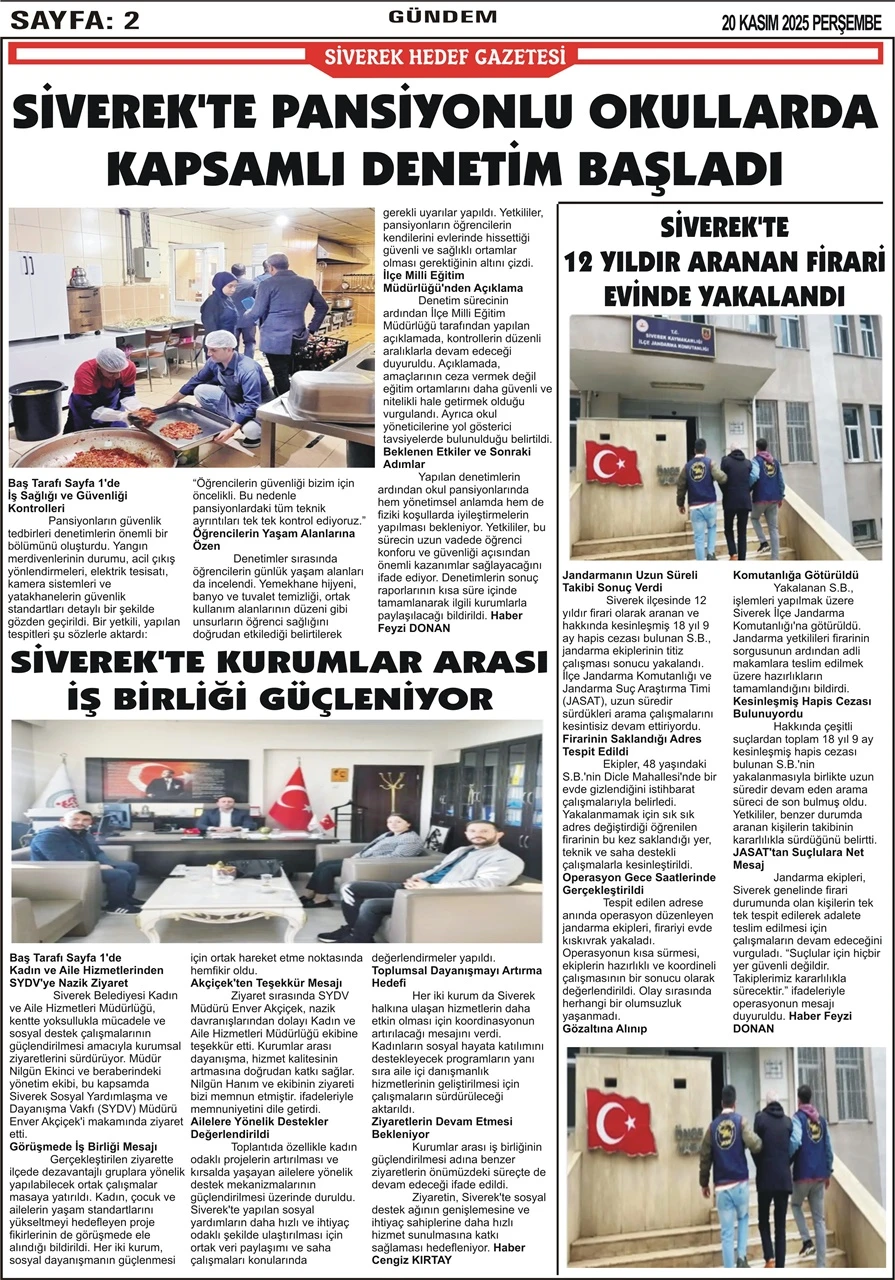 20.11.2025 Tarihli Gazetemiz
