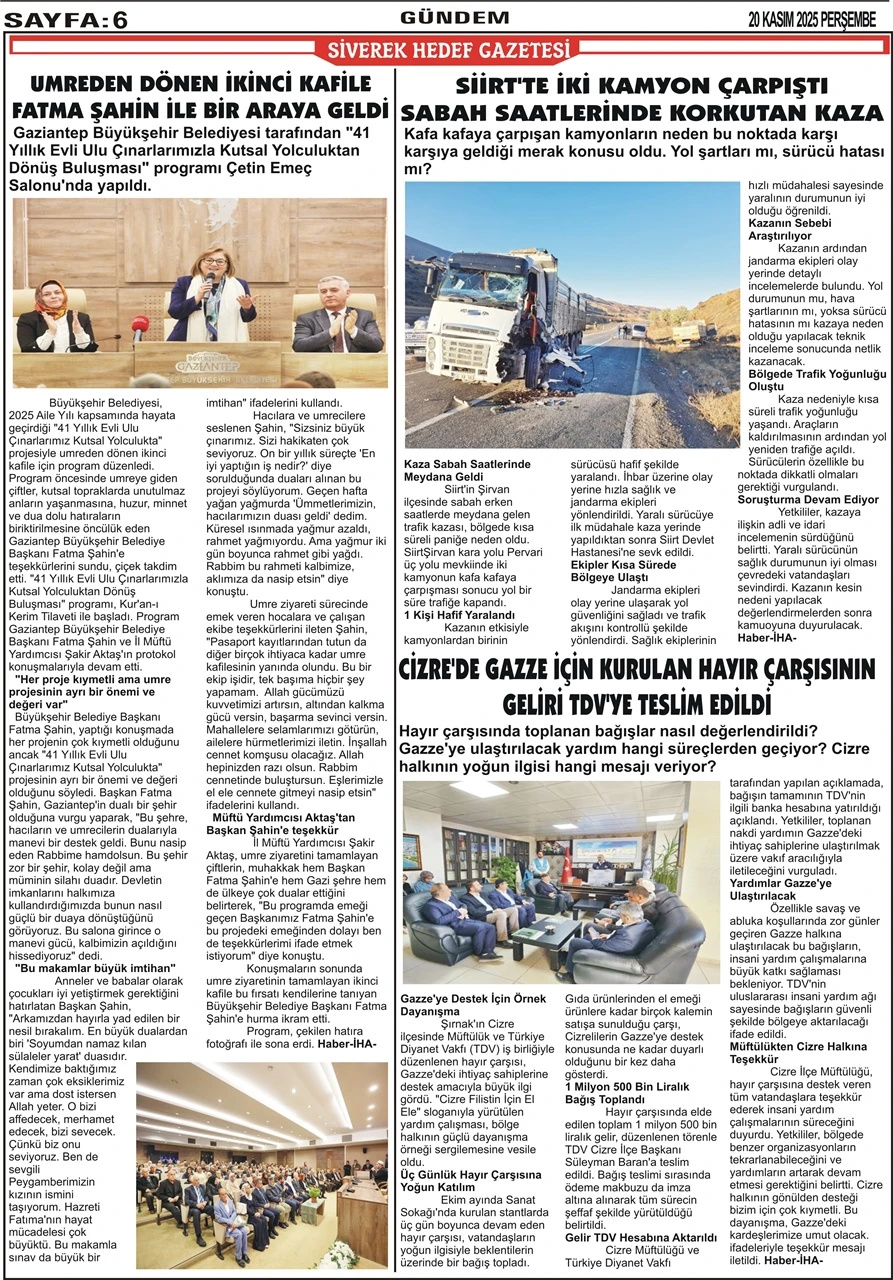 20.11.2025 Tarihli Gazetemiz