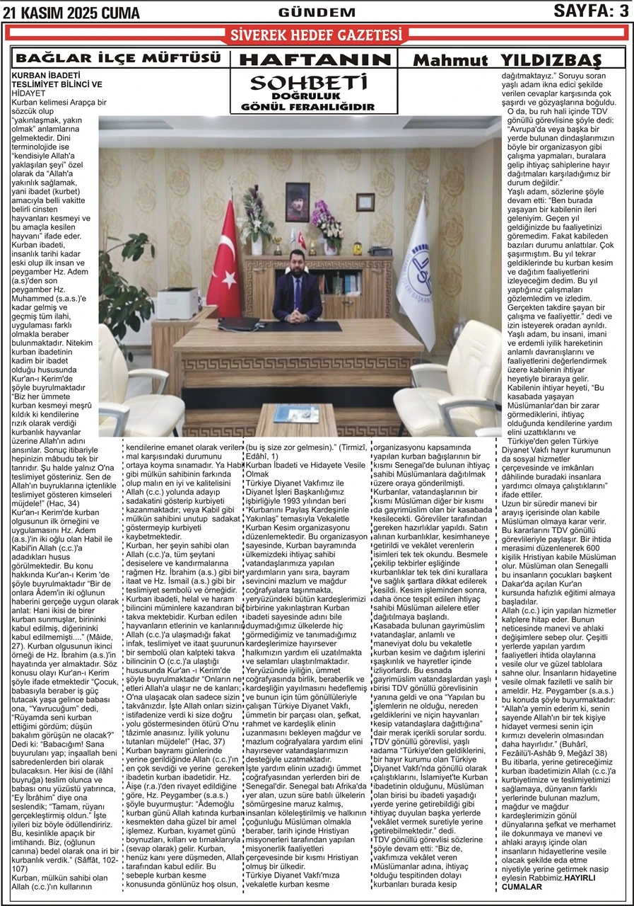 21.11.2025 Tarihli Gazetemiz